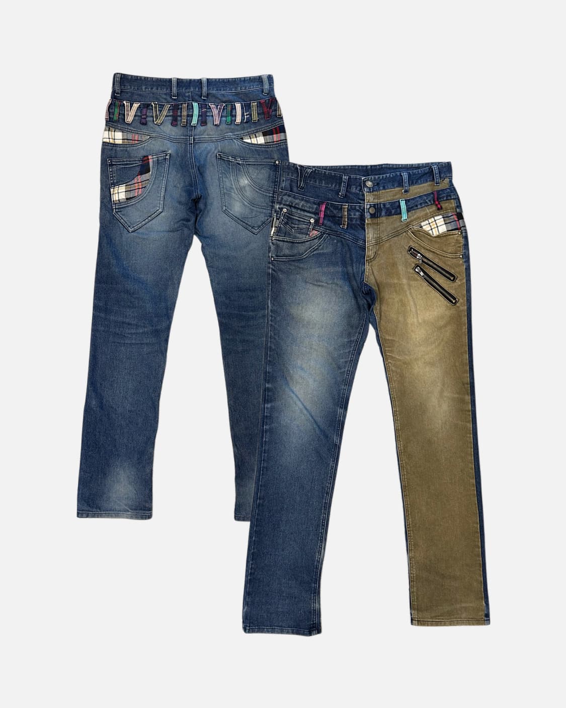 double weist 2tone punk jean 상품이미지1