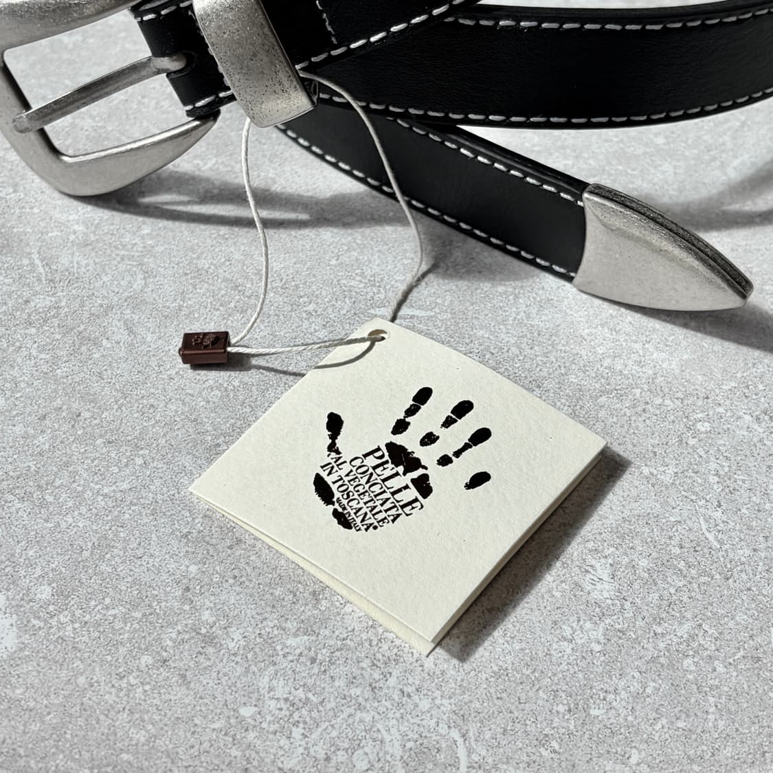 Oribell 이탈리아 베라펠레 인증 가죽 스티치 클래식 웨스턴 벨트 상품이미지8