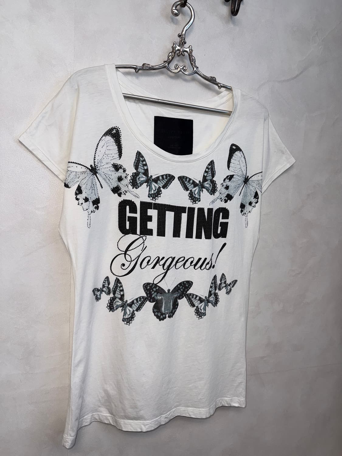 Philipp Plein white butterfly half t 상품이미지4