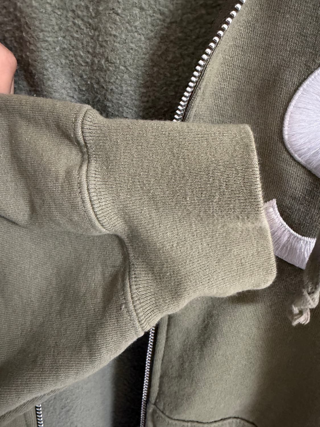 슈프림 s로고 후드집업 라이트 올리브  상품이미지4