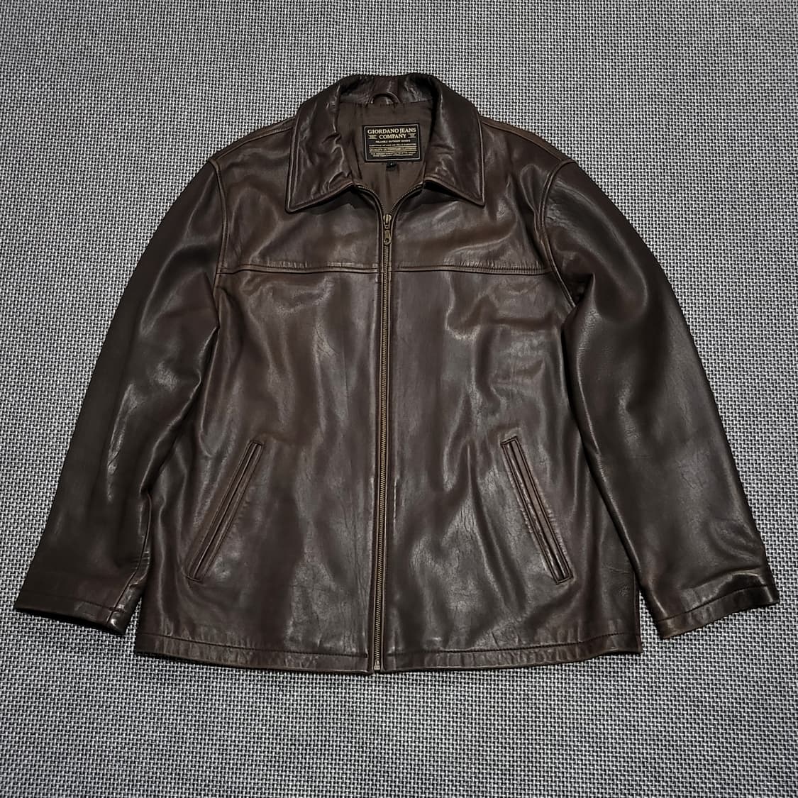 지오다노 리얼 양가죽 자켓 브라운 (L) 상품이미지1