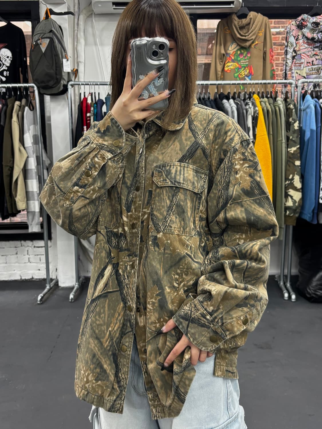 VTG 리얼트리 버튼 셔츠자켓 상품이미지1