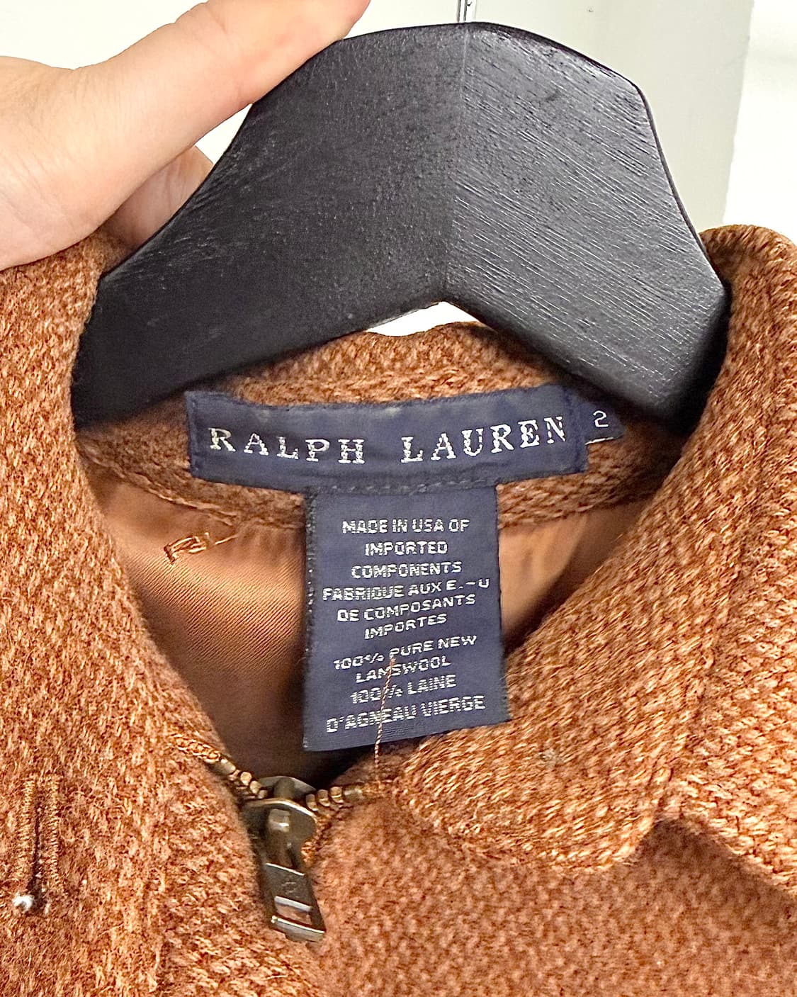 랄프로렌 브라운 울 블랜드 헤링본 블레이저 상품이미지7