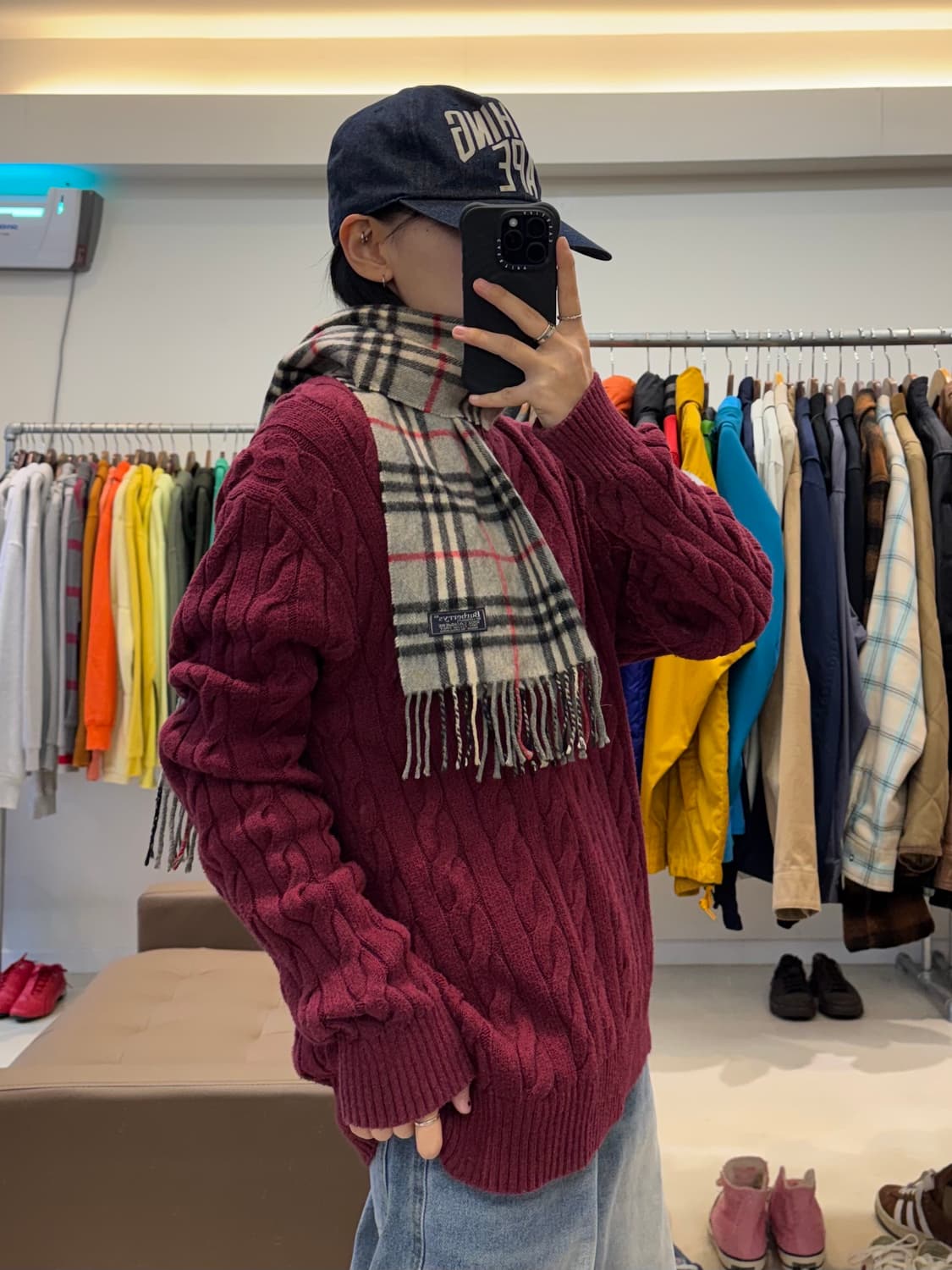 버버리 캐시미어 체크 머플러 상품이미지5