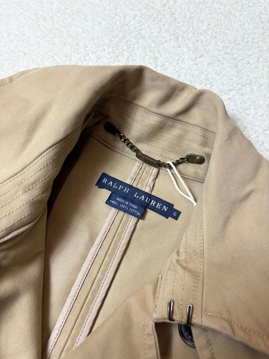 랄프로렌 00's 개버딘 슬리브리스 트렌치 원피스 PN6595 상품이미지5