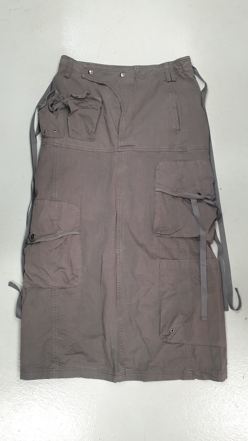 NACHE 카고 맥시 스커트 차콜 상품이미지1