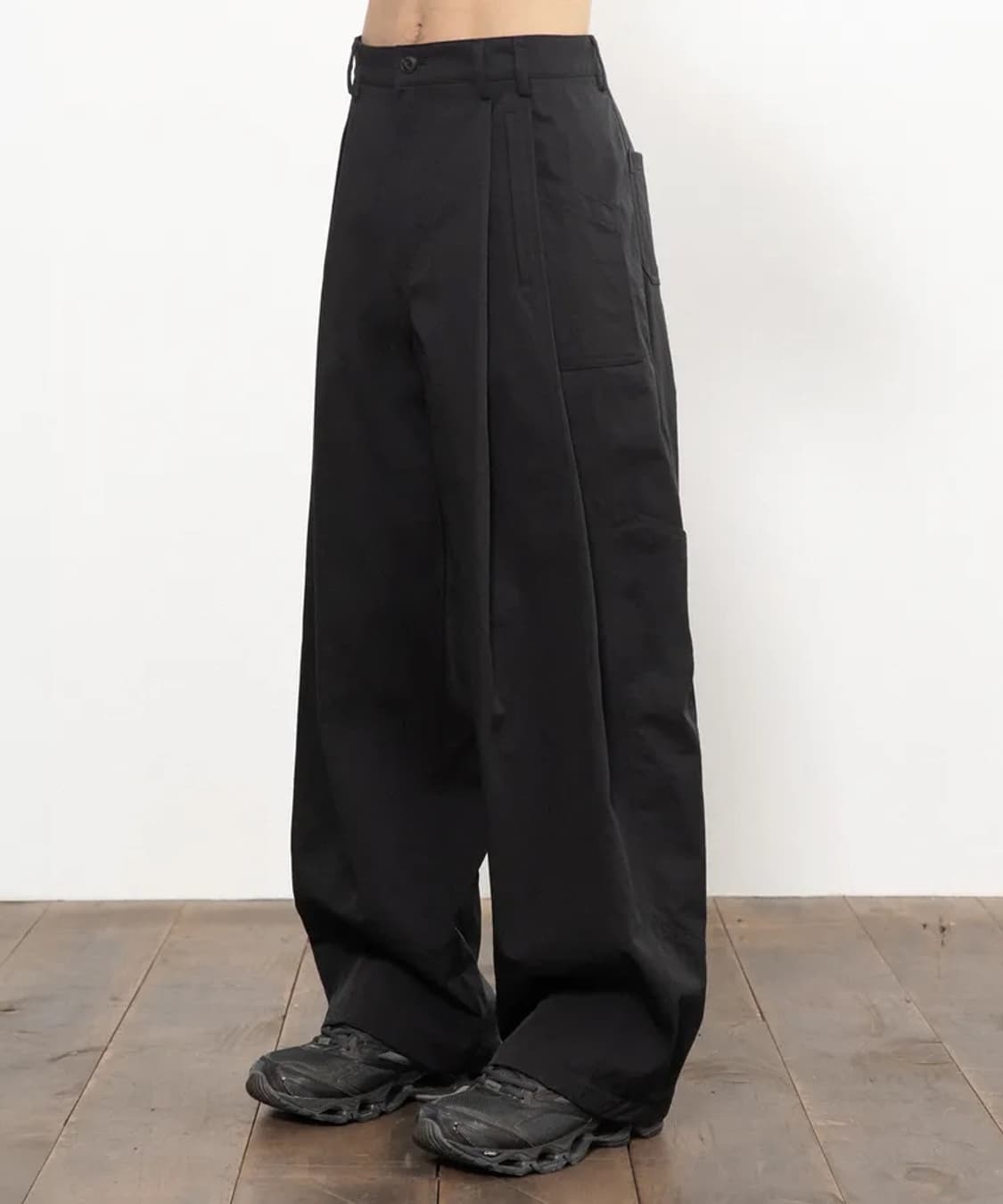 비긴202 나이코마 투턱 팬츠 블랙 3 상품이미지6