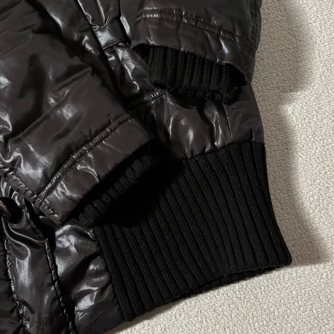 일본빈티지 갸루 y2k 지뢰계 바비 블랙 다운 패딩 상품이미지3