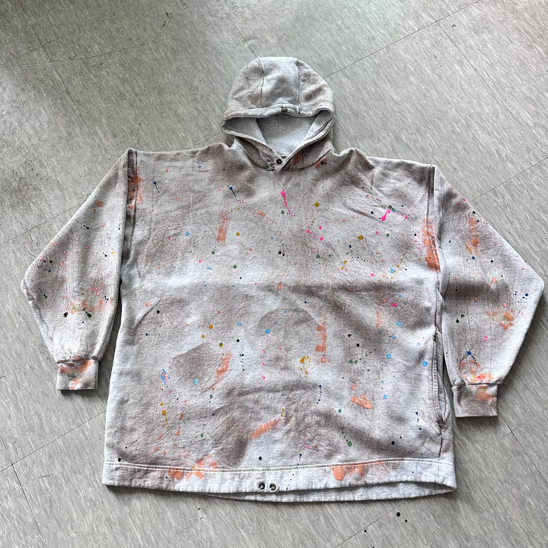 90s 러셀 후드 MADE IN USA 페인트 스플래터 상품이미지1