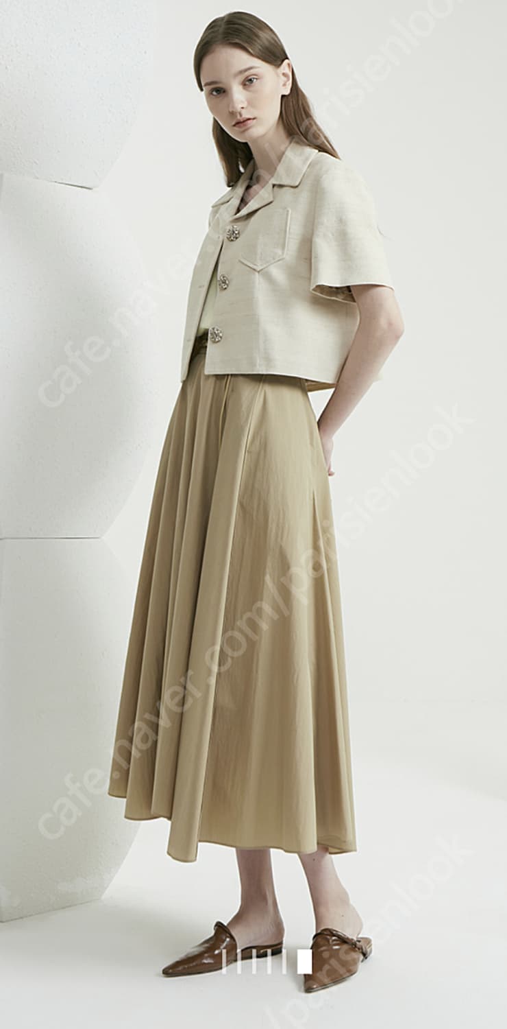 (64사이즈/55)한섬 타임 위빙 벨티드 스커트 (벨트포함) 상품이미지2