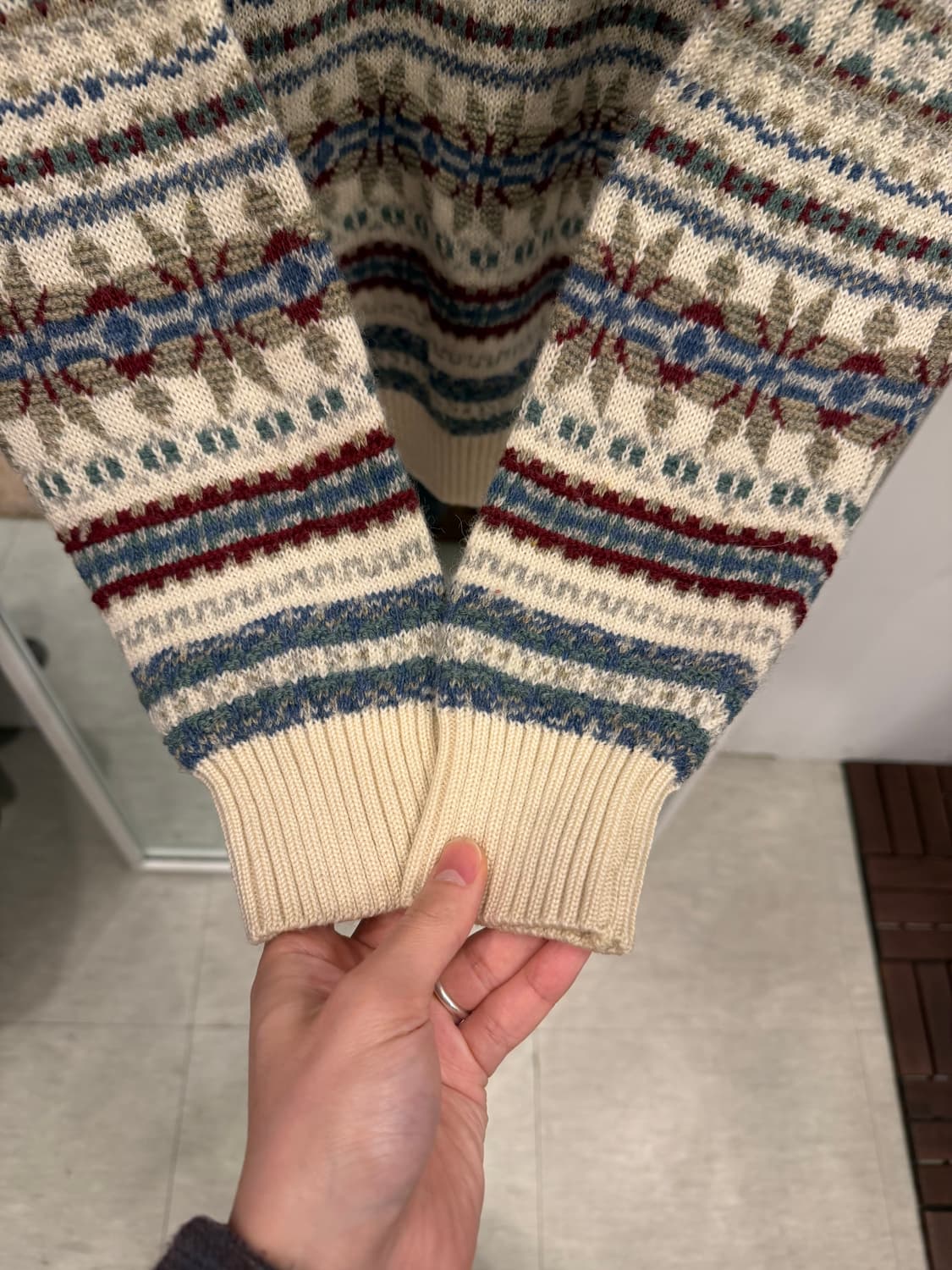 Vtg 빈티지 노르딕 울 니트 상품이미지3