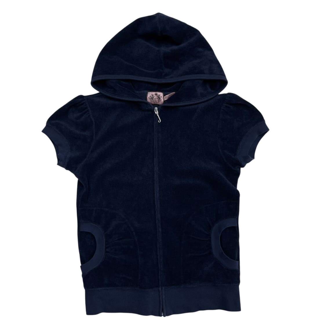 쥬시꾸뛰르 네이비 반팔 후드 집업 S 상품이미지2