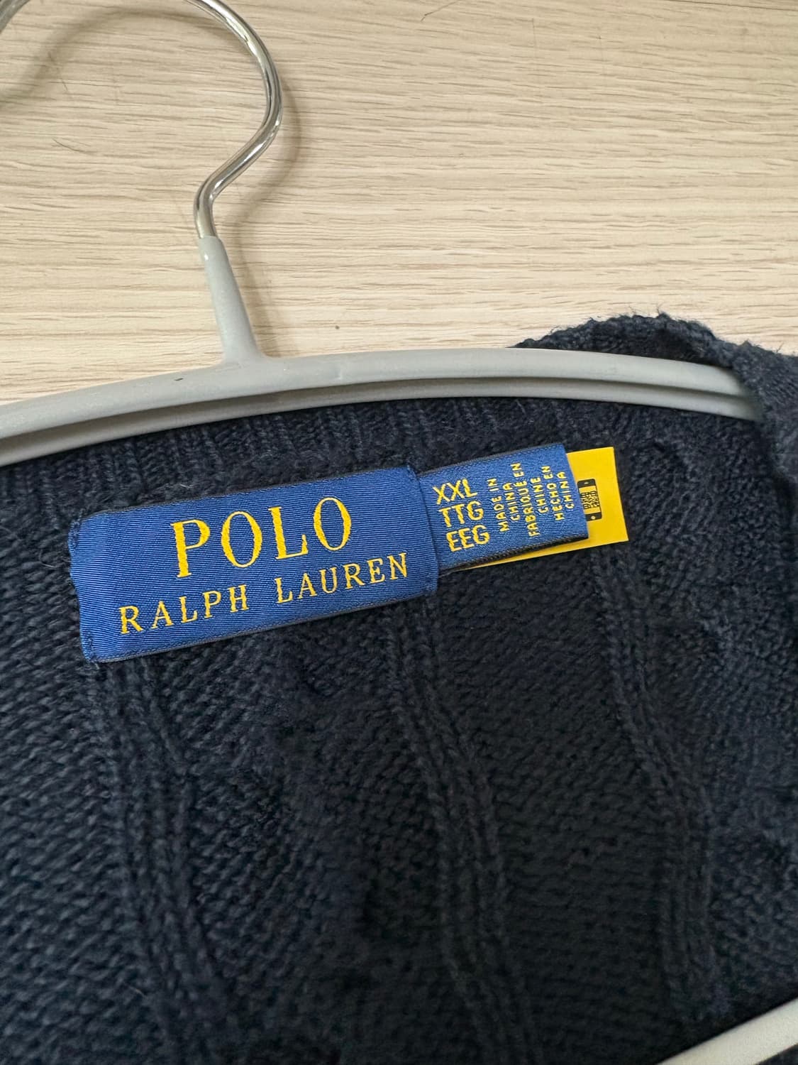 폴로 랄프로렌 꽈배기니트 네이비 2XL 상품이미지3