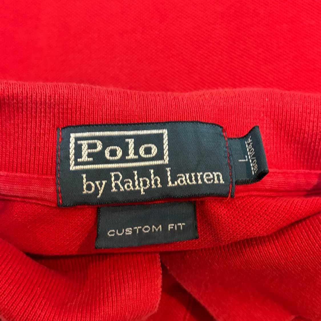 L 폴로랄프로렌 커스텀핏 빅포니 레드 카라 티셔츠  상품이미지4