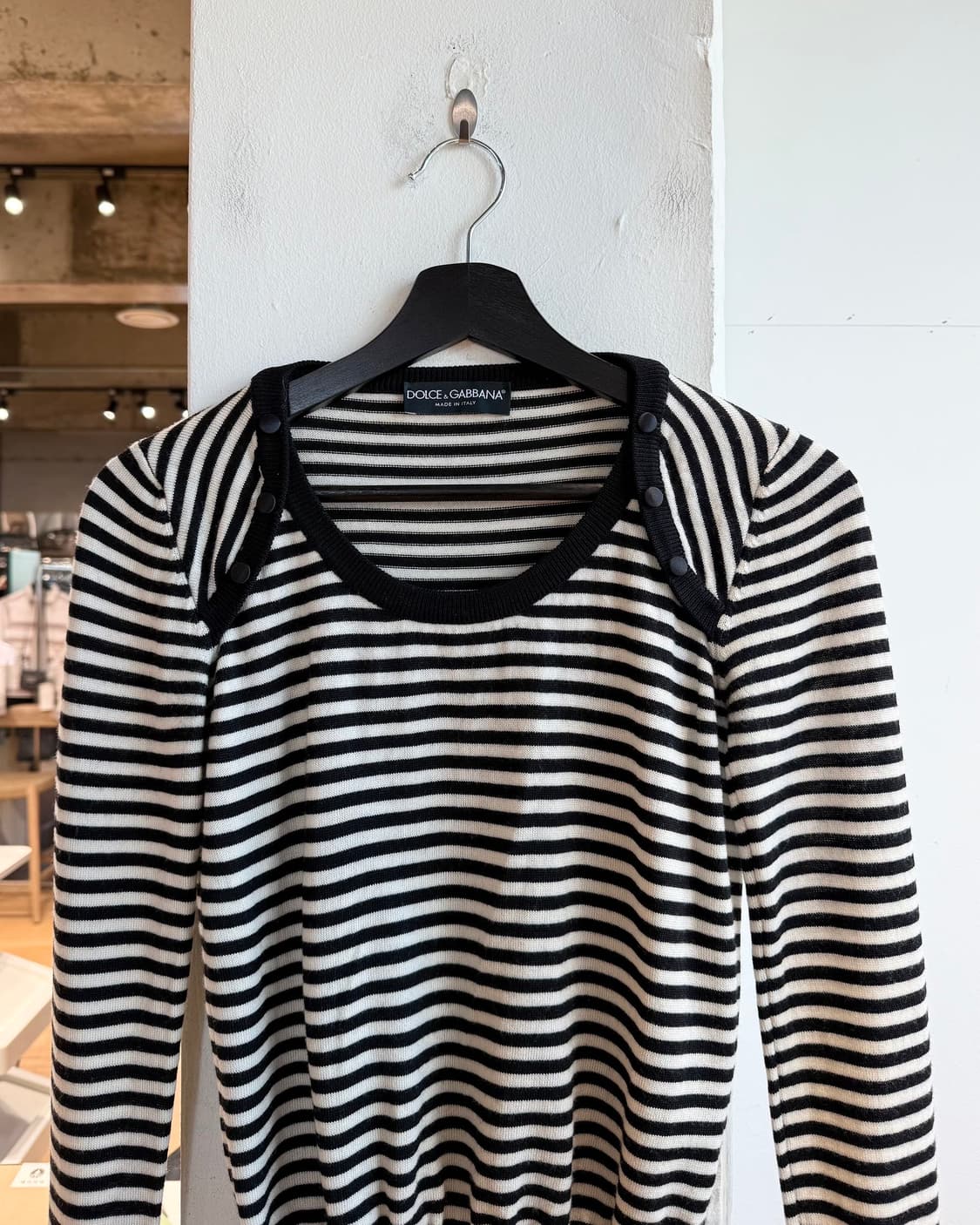 돌체앤가바나 스트라이프 블랙 스트라이프 니트 상품이미지3