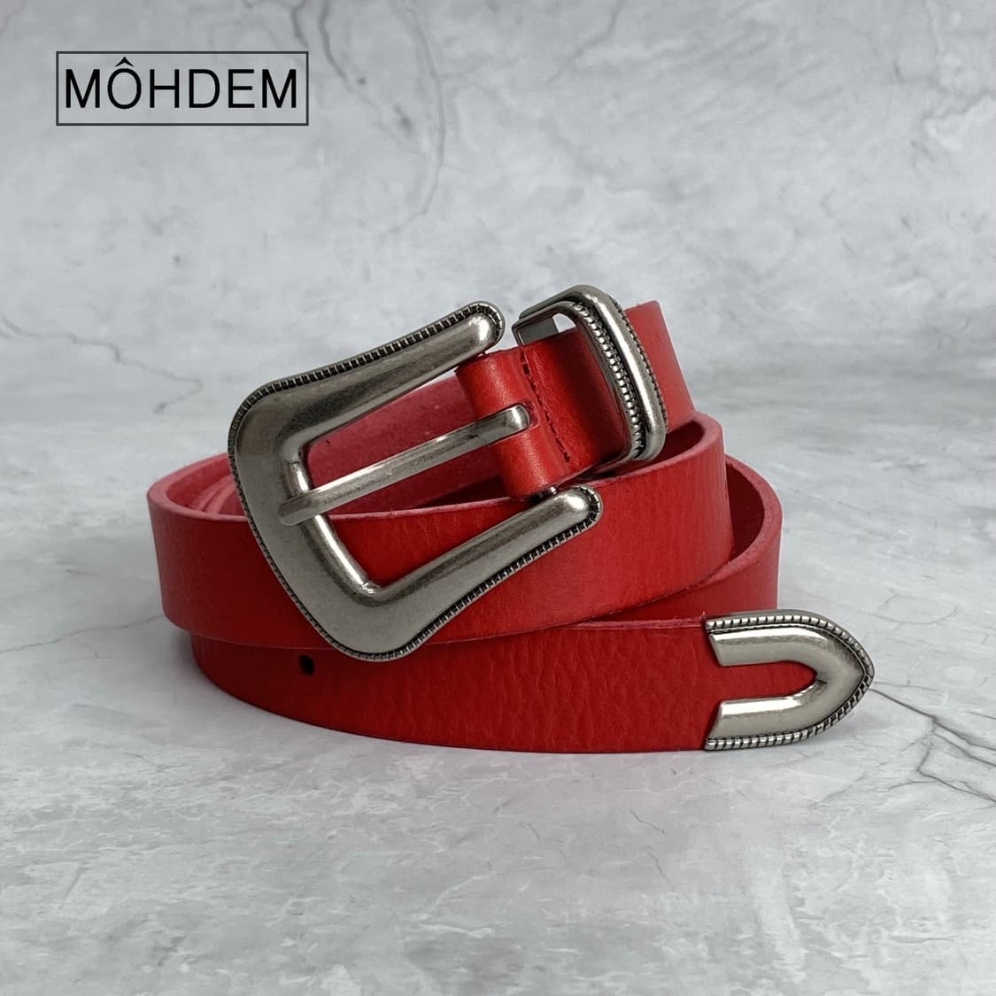 [Unisex] 클래식 웨스턴 레더벨트 상품이미지3