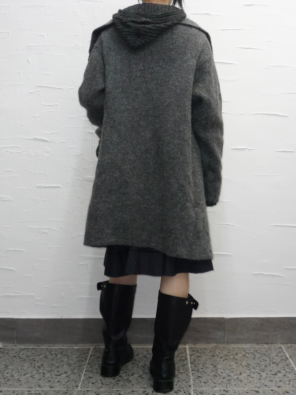 charcoal open coat 상품이미지5