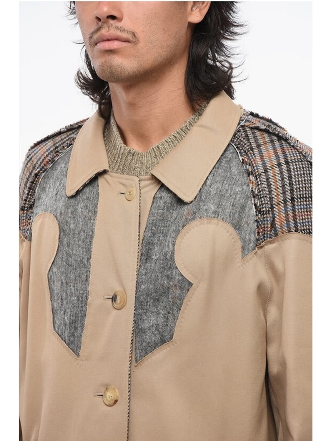 마르지엘라 리버시블 게버딘/트위드 레글런 맥코트 상품이미지9