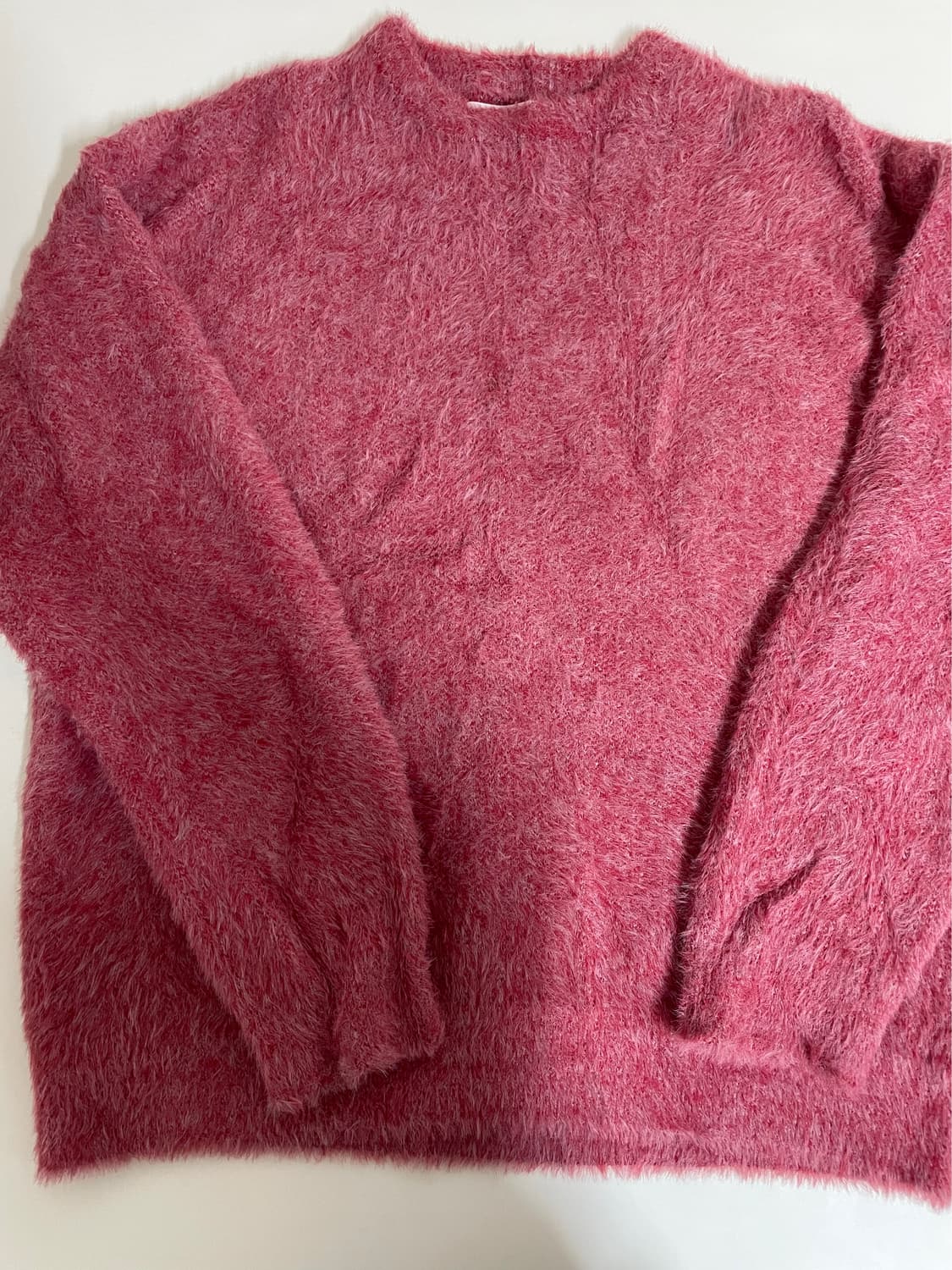 노매뉴얼 헤어리 와인색 니트 L 상품이미지2