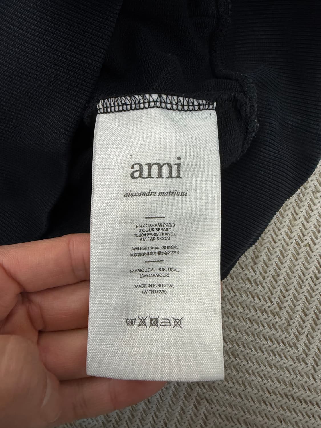 정품) 아미 스몰 하트 블랙 후드티 L 상품이미지7