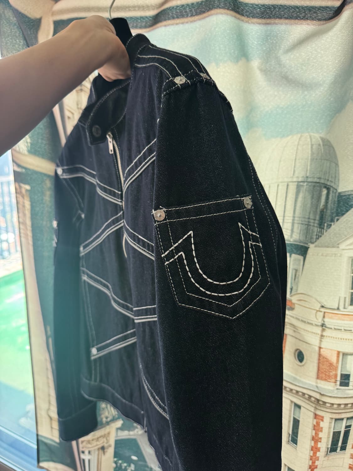 트루릴리젼 데님 카페레이서 자켓 L 상품이미지4