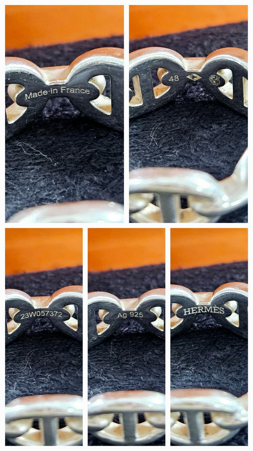 [상태최상] 에르메스 샹달 실버 반지 [정품/48호] 상품이미지2