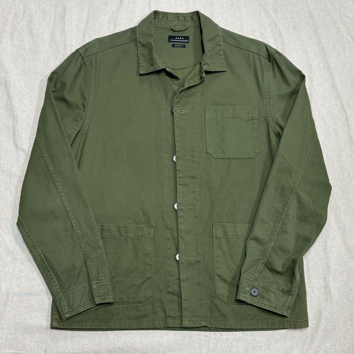 자라 밀리터리 카키 코튼 자켓 M 상품이미지1