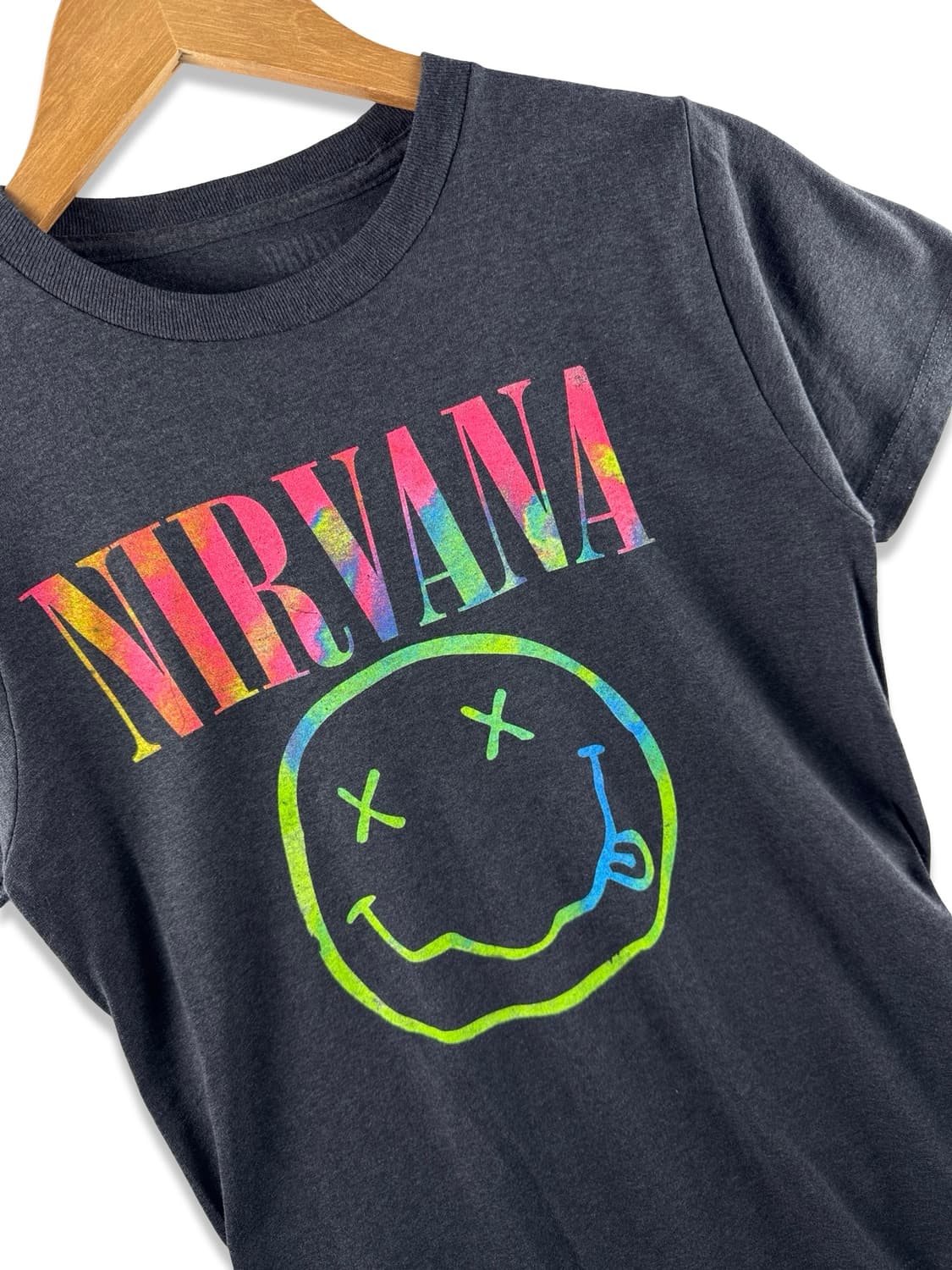 너바나 오피셜 레인보우 스마일 밴드티셔츠2104 상품이미지4