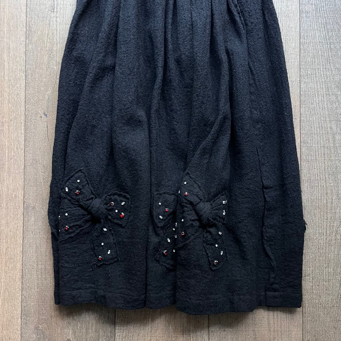 Fulling Wool Ribbon Cubic Skirt 상품이미지9