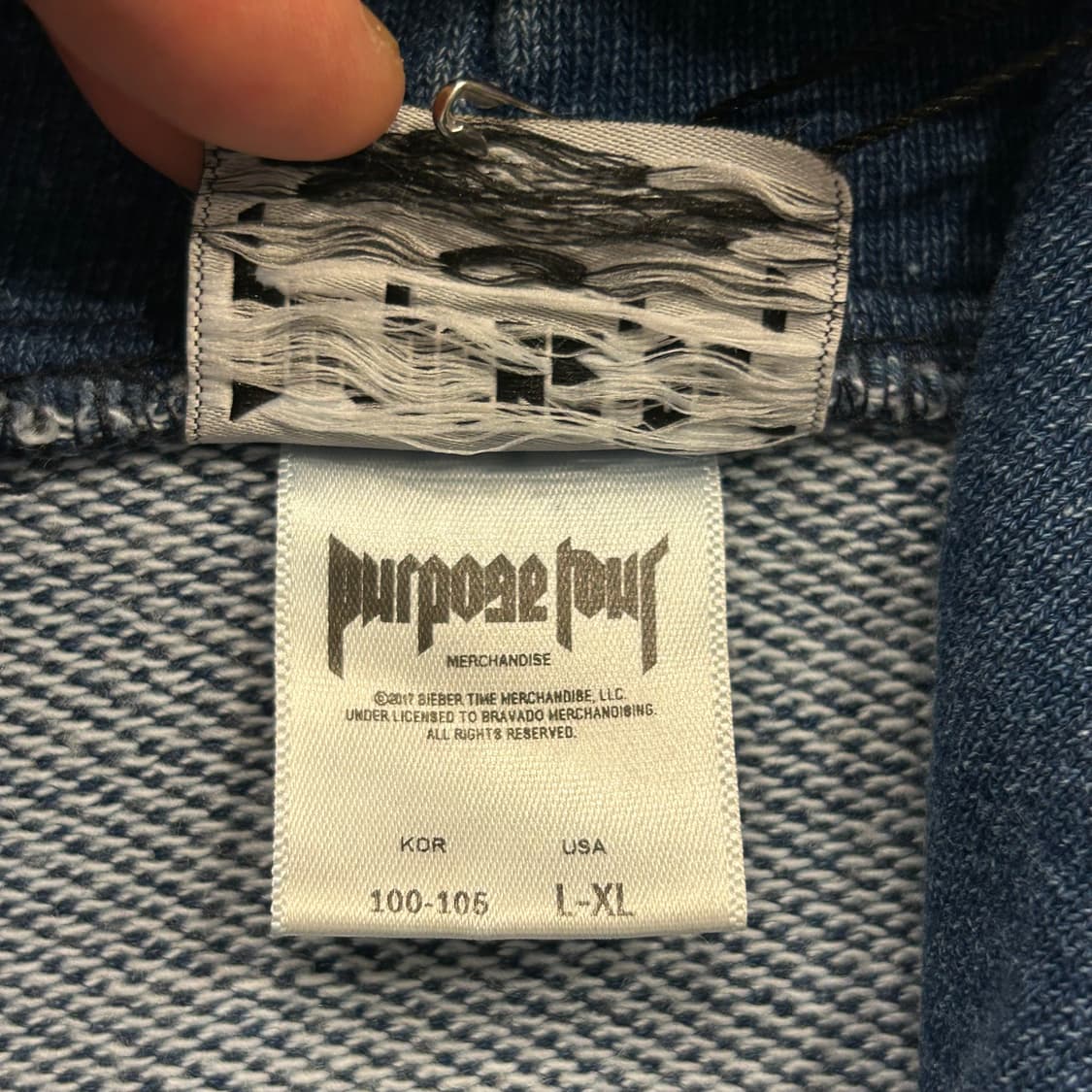 [XL] 저스틴비버 Purpose Tour 서울 후드티 데님 A938 상품이미지6