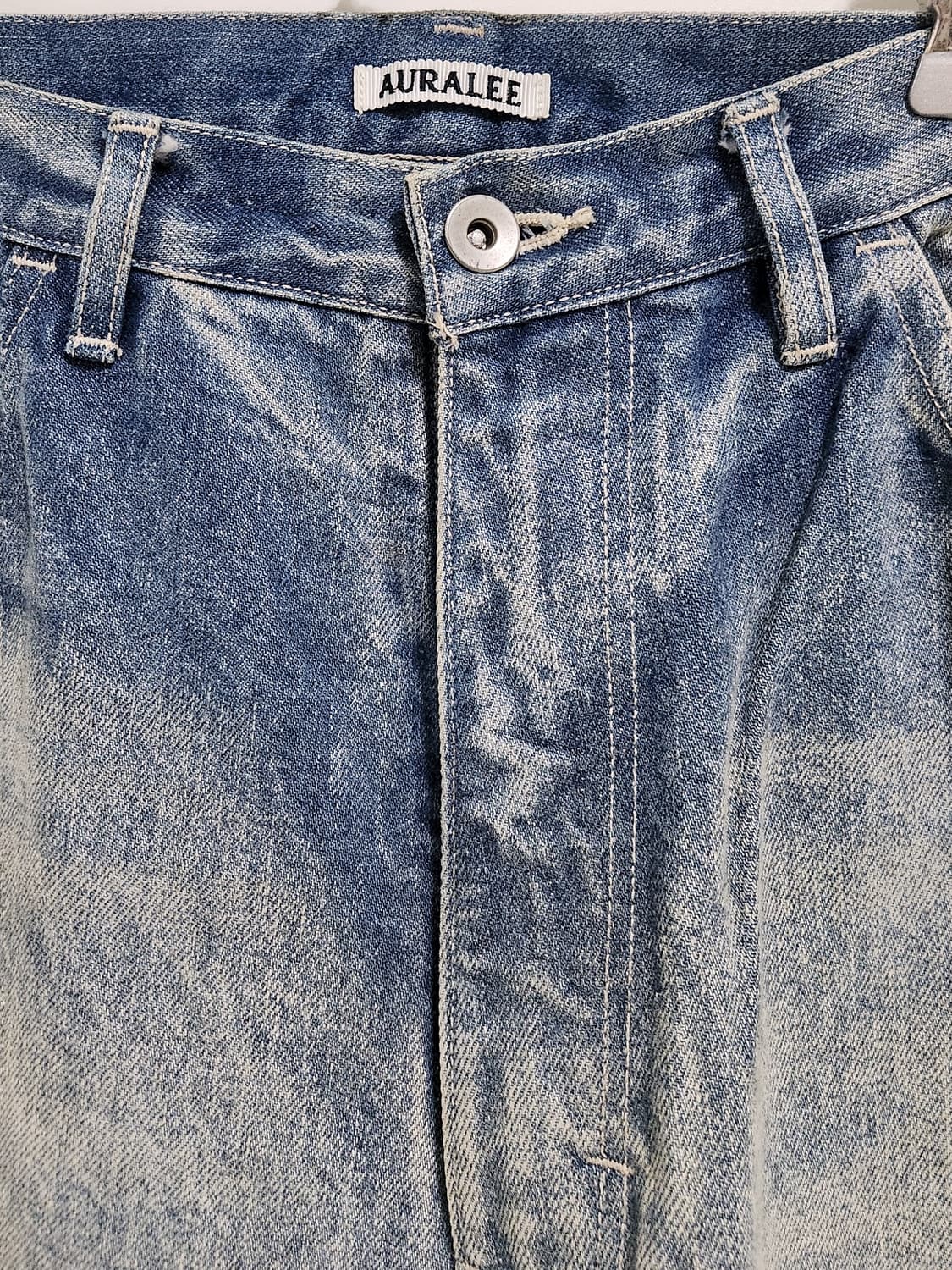 4) 오라리 셀비지 페이디드 헤비 페인터 팬츠 aw24 상품이미지4