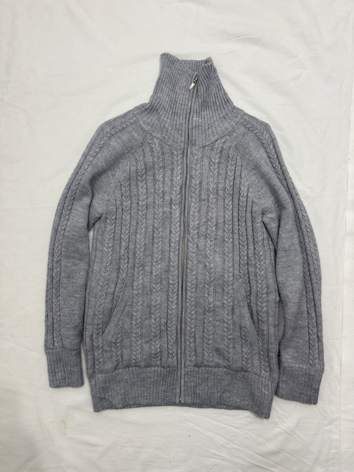 gray pearl knit zipup 상품이미지1