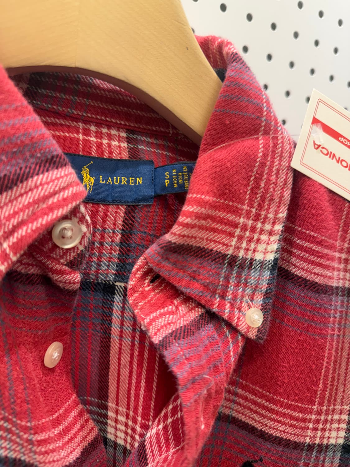 폴로 랄프로렌 레드 체크 플란넬 셔츠 U171 상품이미지5