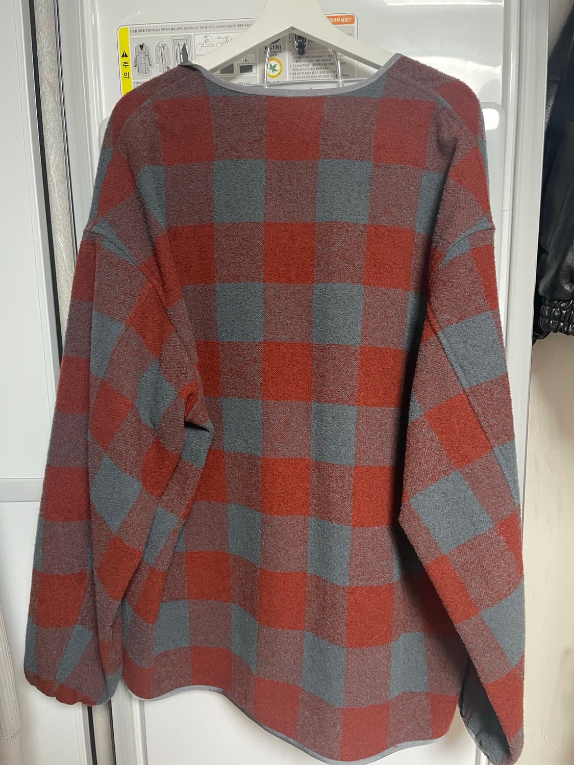 그라프페이퍼 트라이-스핀 루프 카디건 브릭 x 그레이 상품이미지8