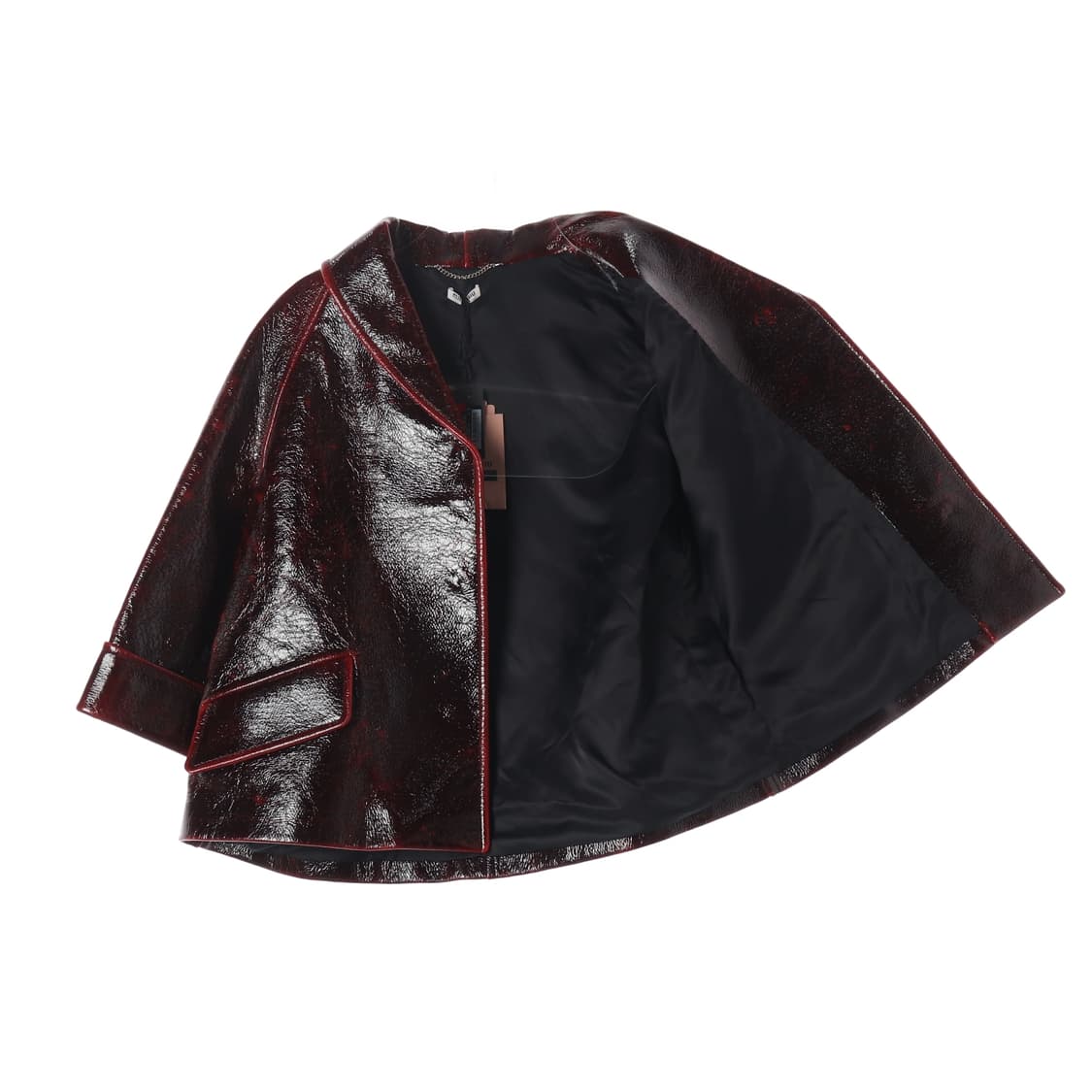 (새상품) 미우미우 크랙 페이크 레더 재킷 셋업 상품이미지2