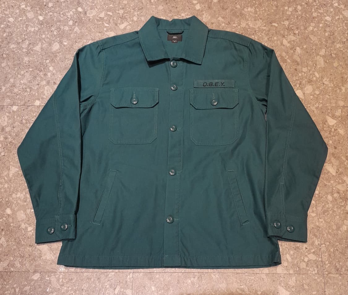 💥오베이 워크 셔츠자켓 그린 (M) 상품이미지1