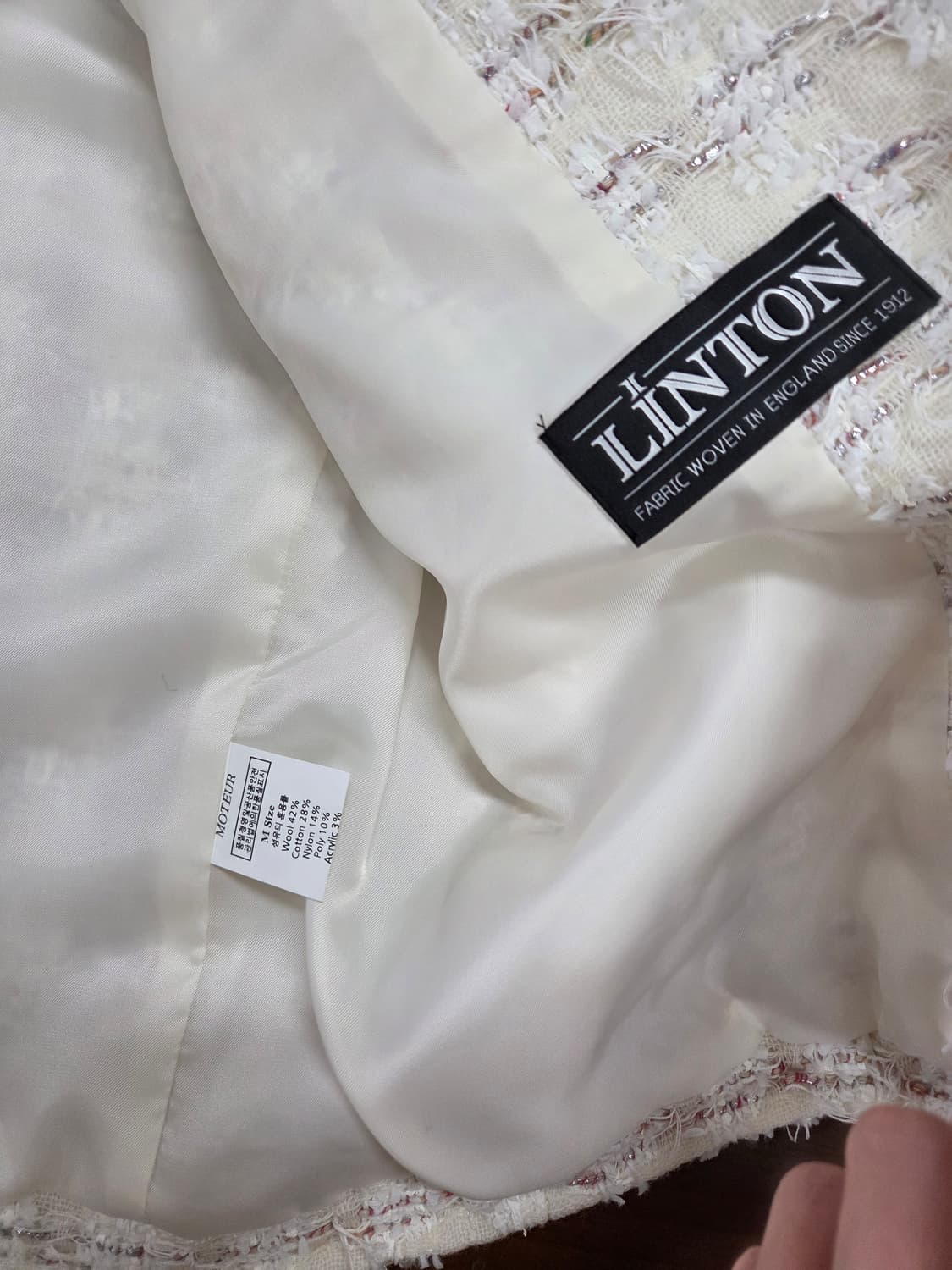 린튼(LINTON) 트위드 자켓.S 상품이미지5