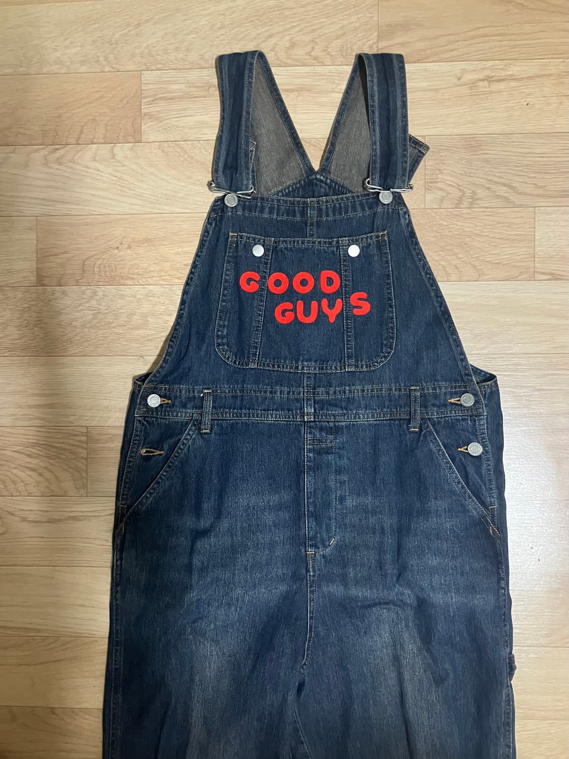 굿가이즈 데님 멜빵바지 상품이미지1