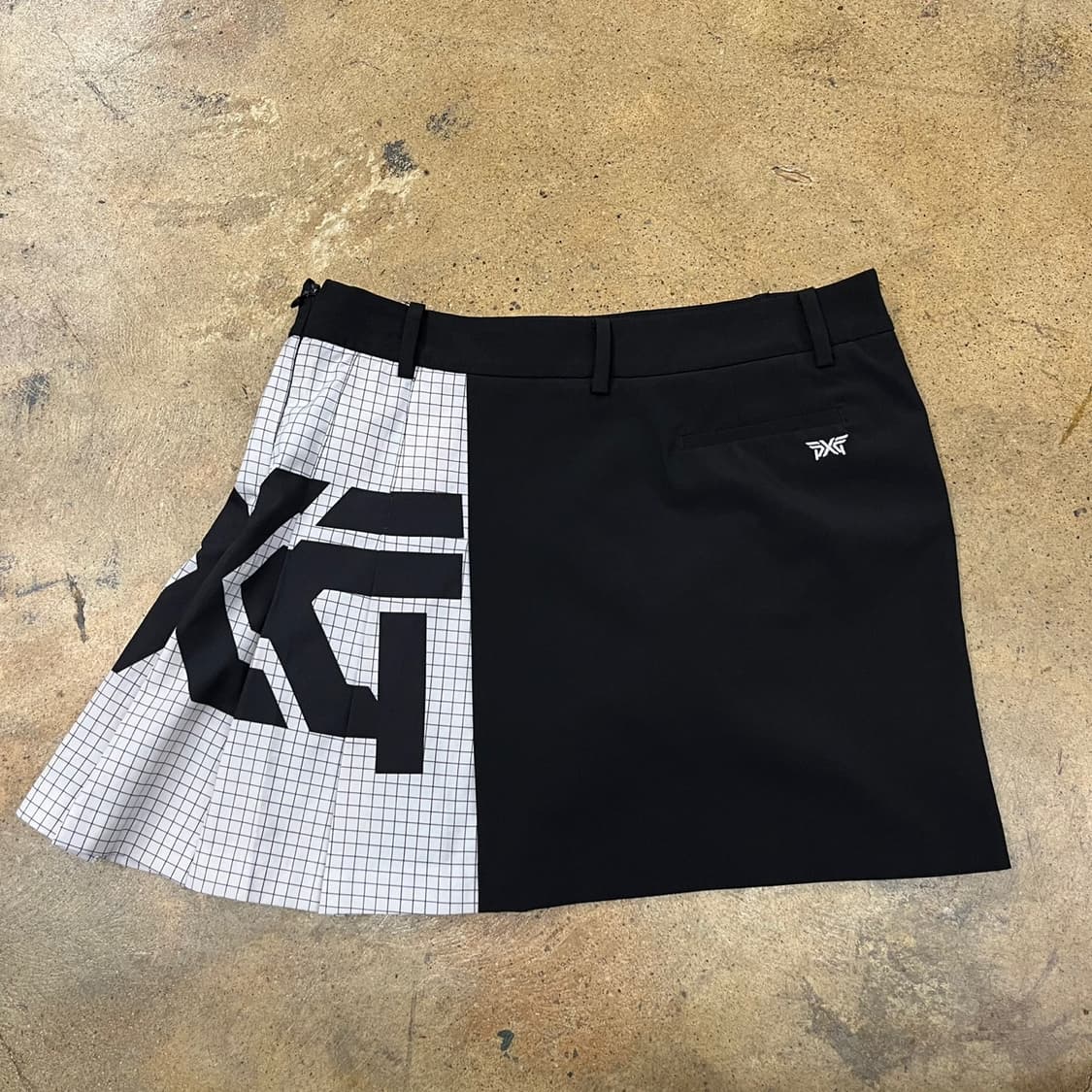 [정품/S] PXG 블랙 체크 패턴 스커트 b16 상품이미지2