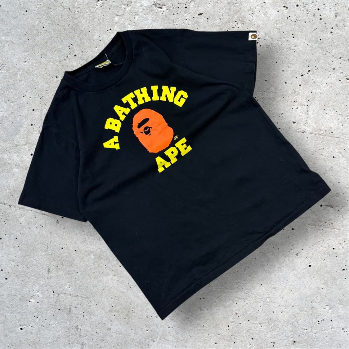 [M] A Bathing Ape 베이프 컬리지 블랙 반팔 티셔츠 B658 상품이미지1
