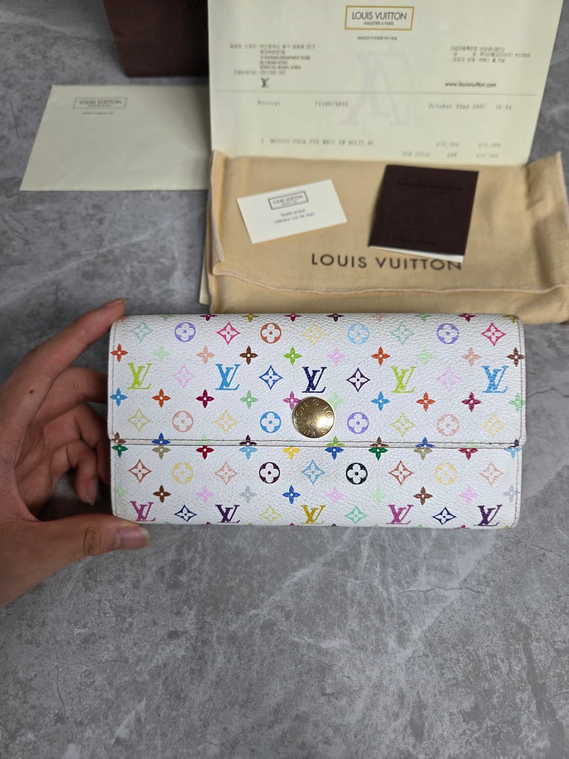 [정품] 루이비통 모노그램 무라카미 사라 장지갑 풀구성  상품이미지2