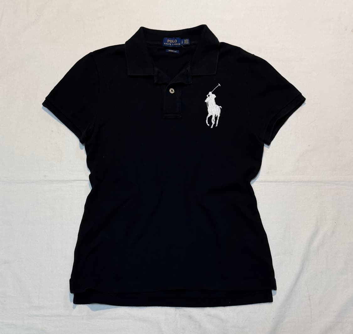 폴로 랄프로렌 빅포니 스키니핏 딱붙 카라티 블랙 상품이미지1