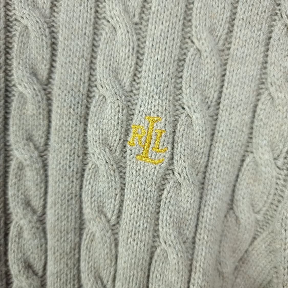 [폴로 랄프로렌] 케이블 꽈배기 하이넥 니트 집업 가디건 M19743 상품이미지6