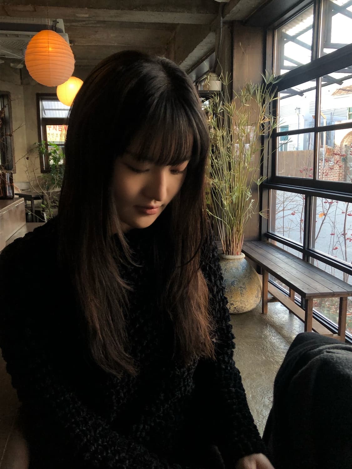 블랙 팝콘 벨벳 니트 상품이미지6