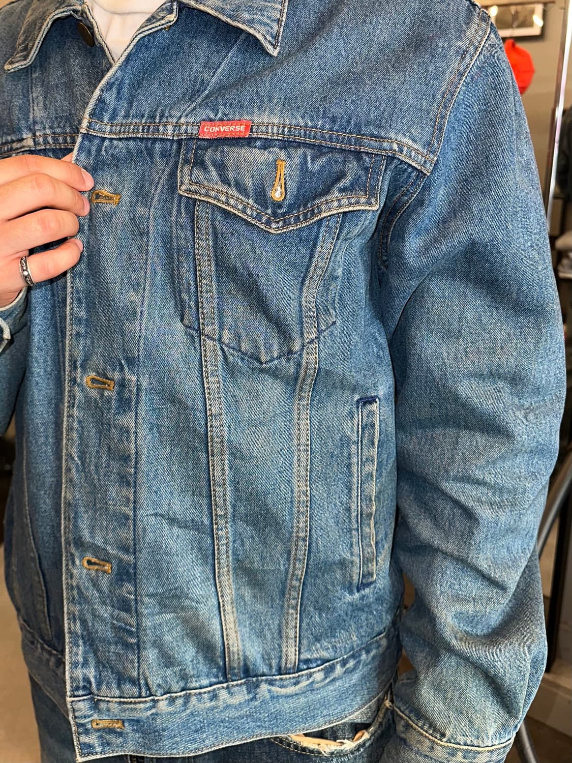 90‘s Converse 3-type denim washed jacket 상품이미지5