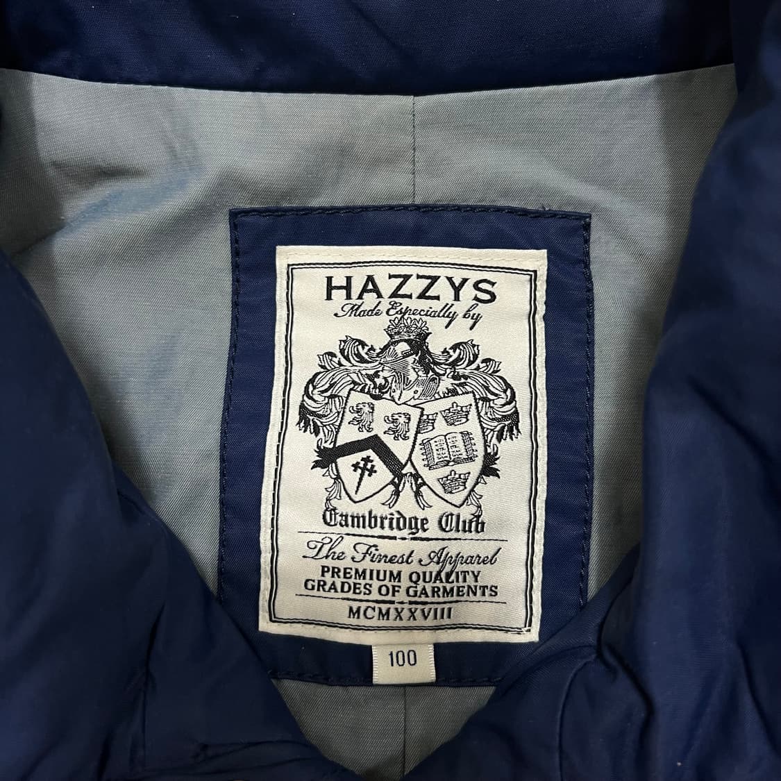 헤지스 남성 스탠드넥 카라 코튼 집업자켓 [네이비] L/100 상품이미지5