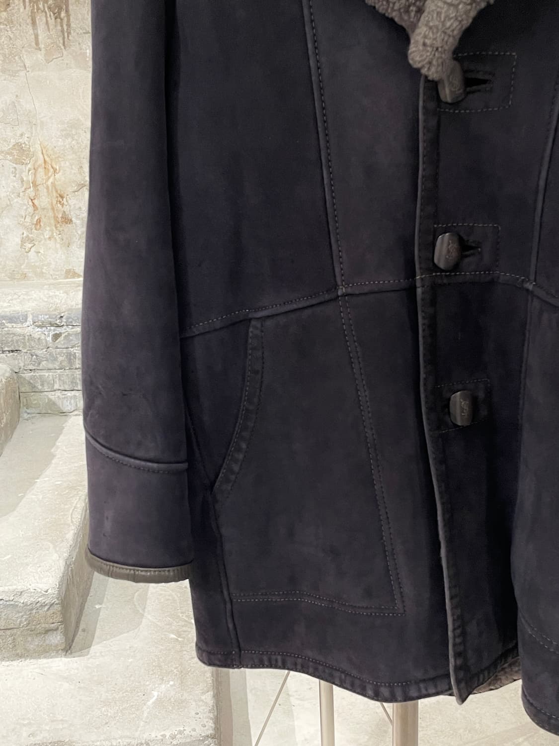 이브 생로랑 레이즌 고트 스킨 자켓 상품이미지4