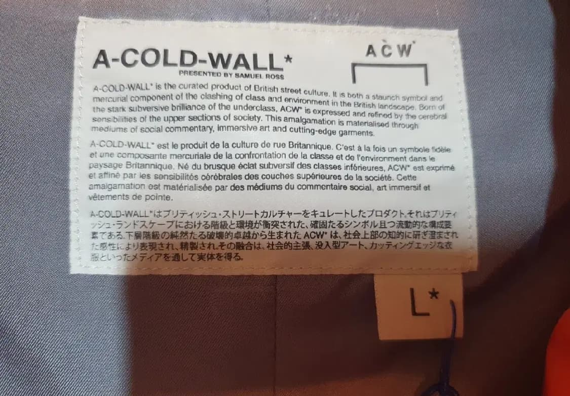 새상품 어콜드월 패딩 점퍼 자켓 100 105 A COLD WALL 상품이미지7