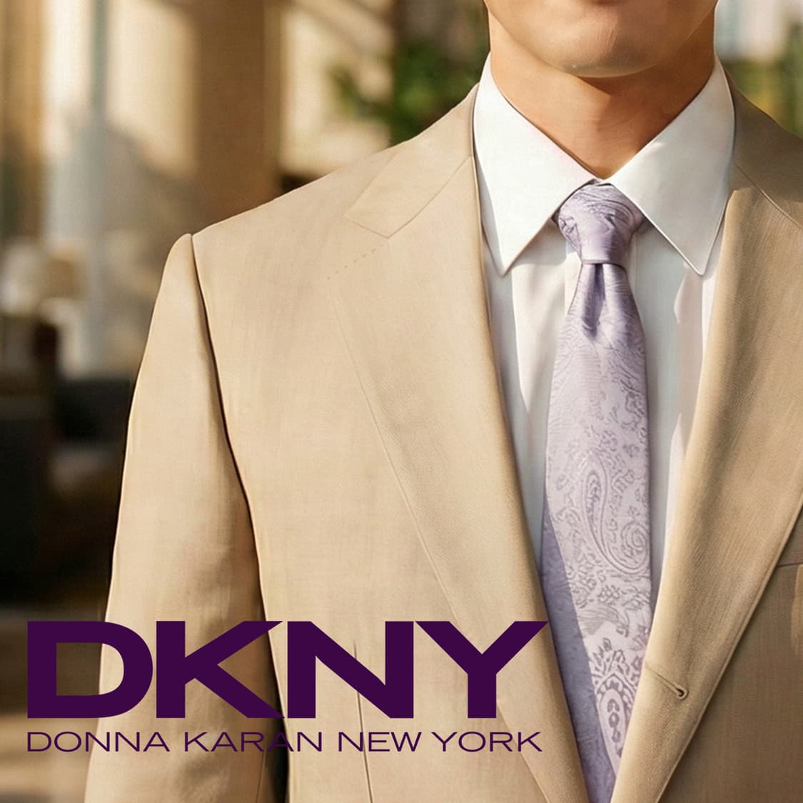 디케이엔와이 넥타이 연보라 페이즐리 9.4cm A+등급 K1984 상품이미지1