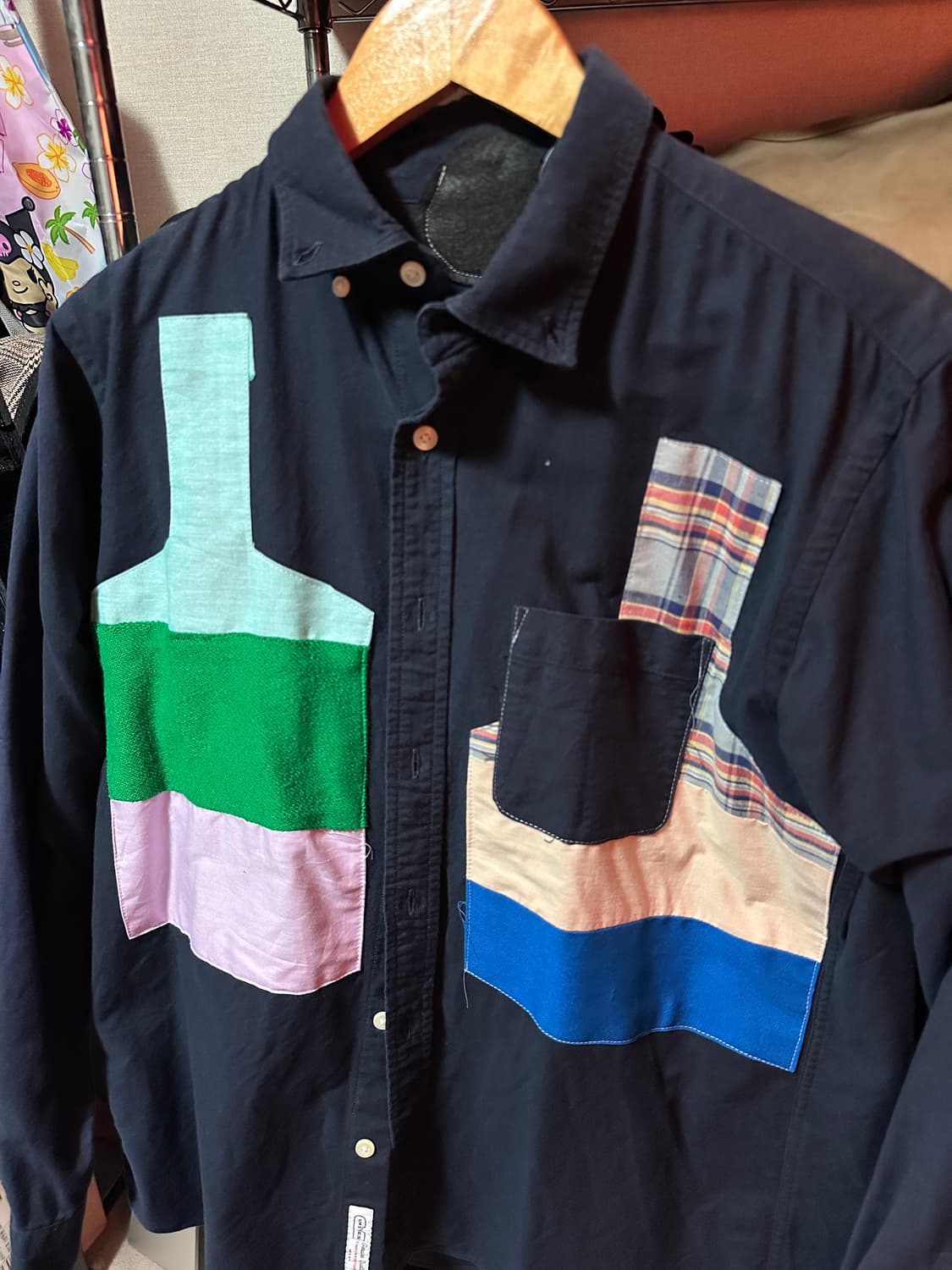 일본 작가 패치워크 셔츠 상품이미지2